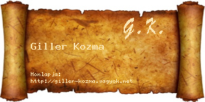 Giller Kozma névjegykártya